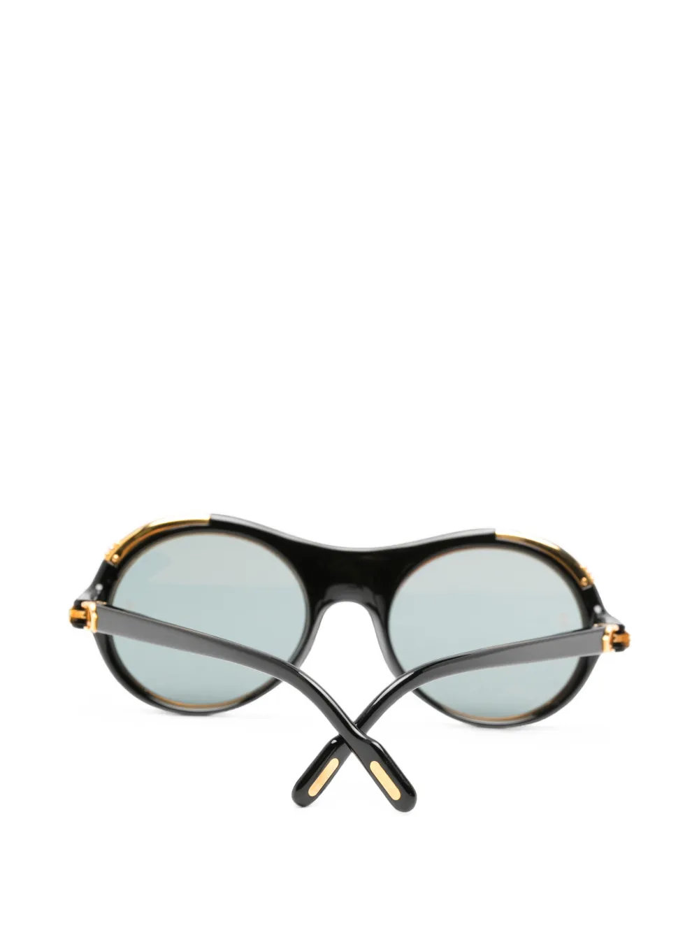 Cartier 1991 Diabolo Round-frame Sunglasses in Black, view 3