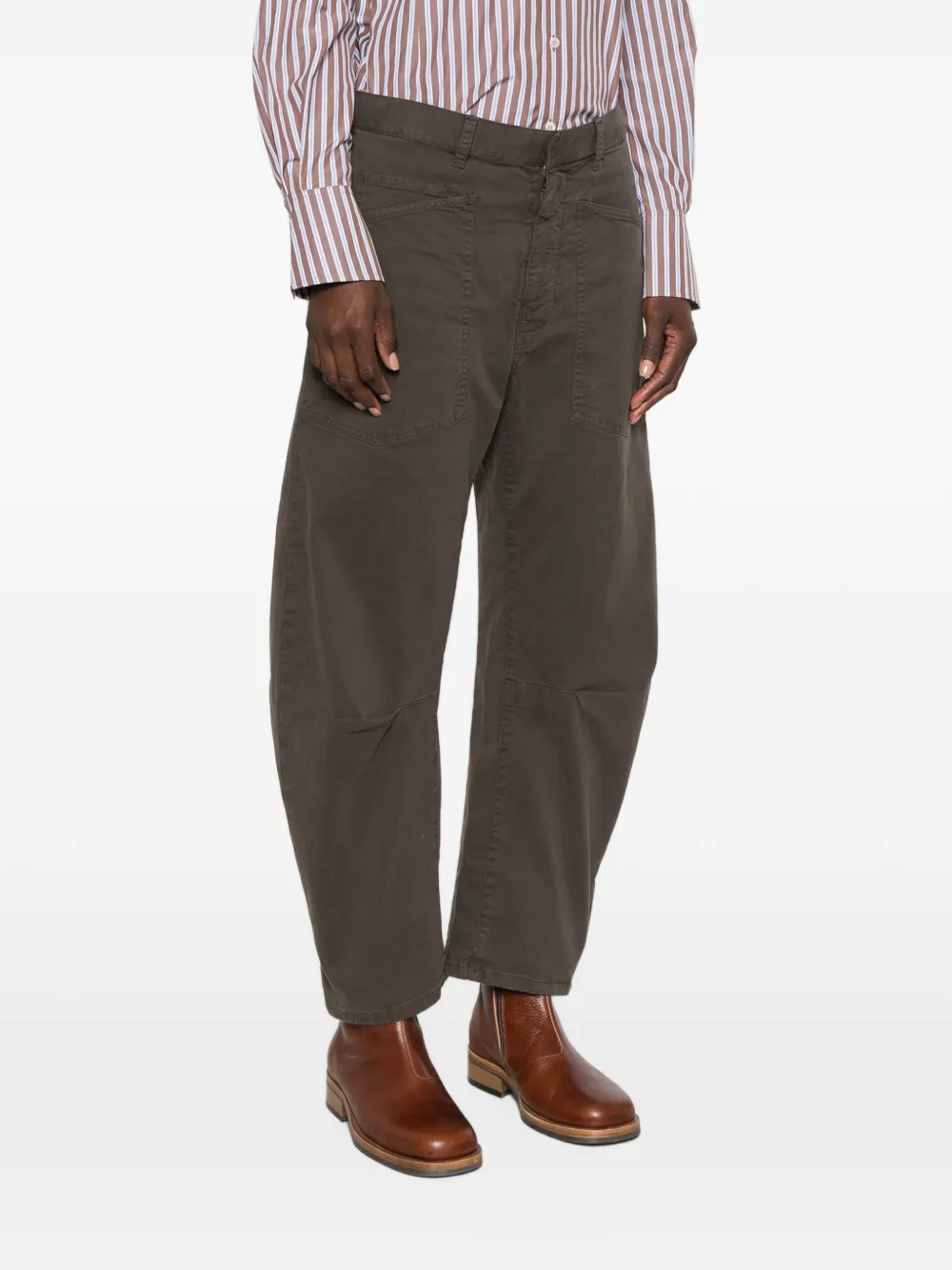 Nili Lotan Broek met naaddetail Bruin