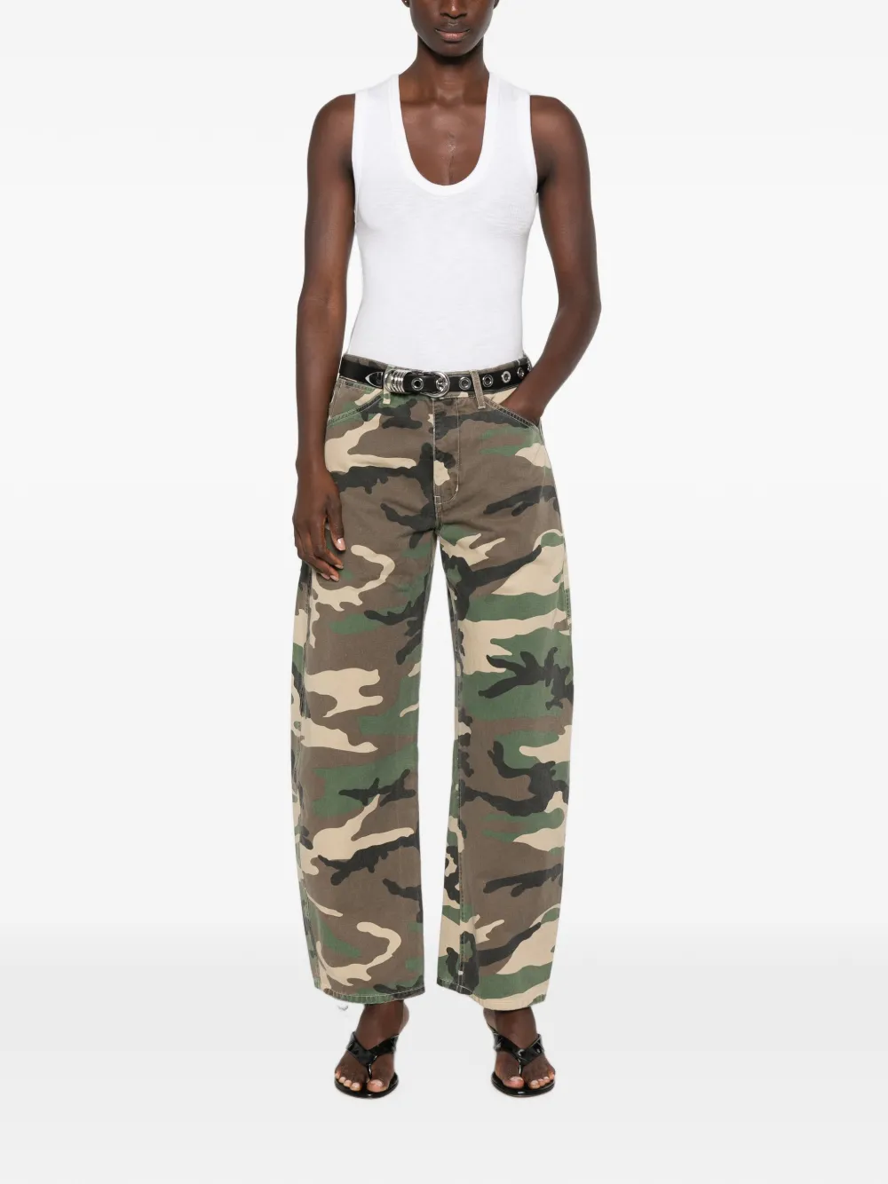 Nili Lotan Broek met camouflageprint Groen