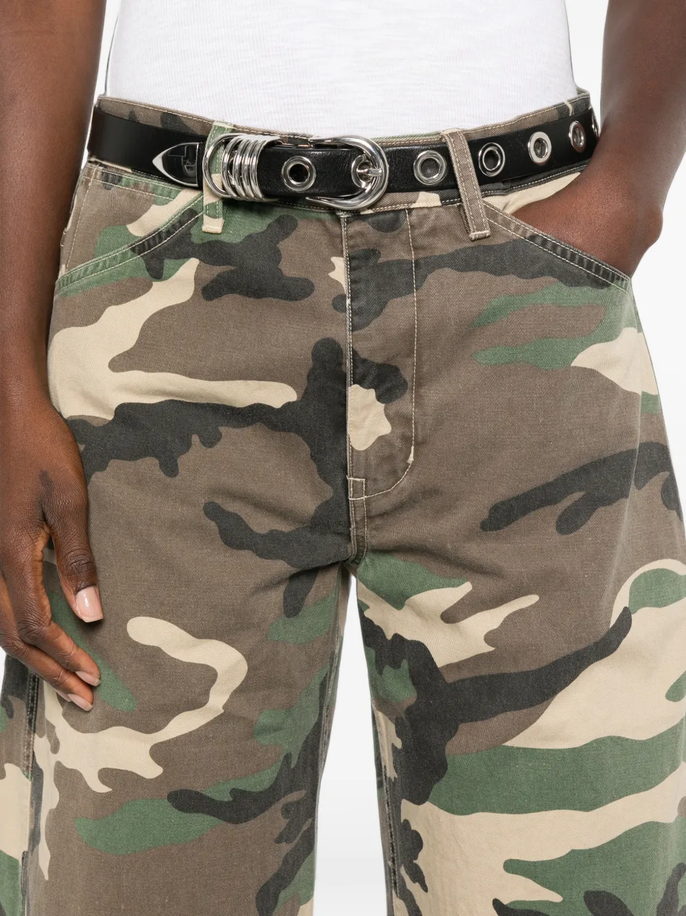 Nili Lotan Broek met camouflageprint Groen