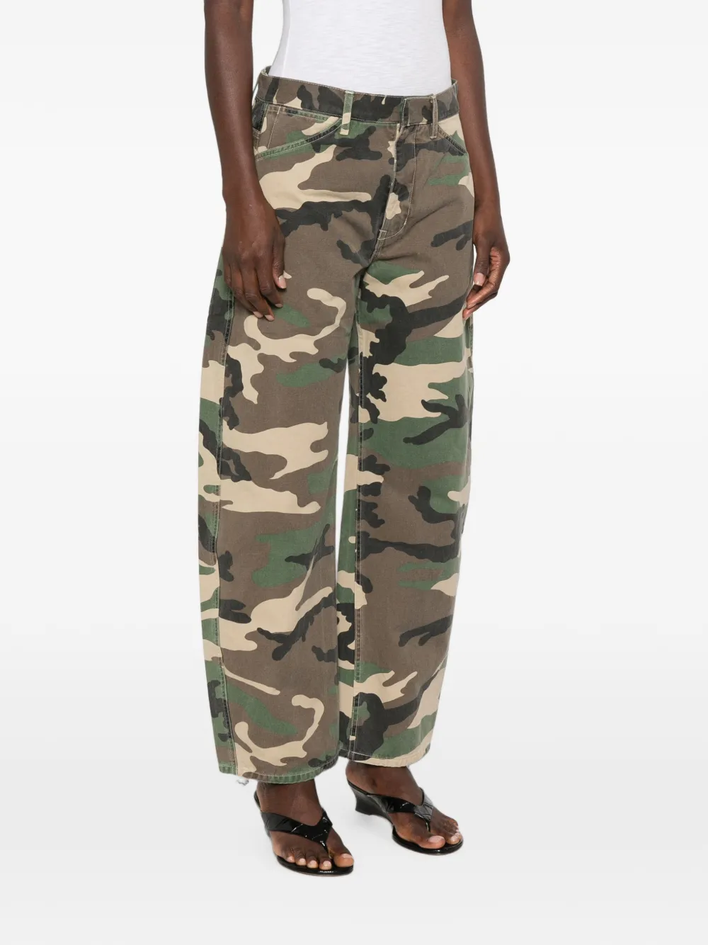 Nili Lotan Broek met camouflageprint Groen