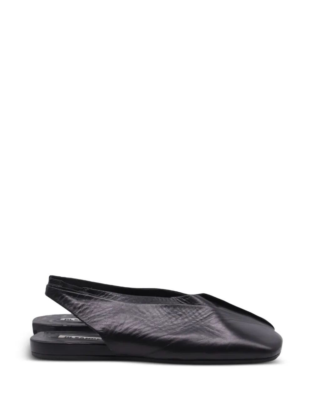 Jil Sander Pre-Owned ballerines à bride arrière et bout carré - Noir