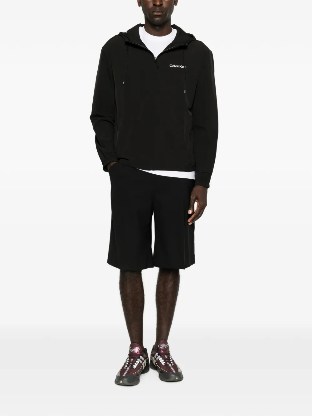 Calvin Klein Jack met capuchon en rits Zwart
