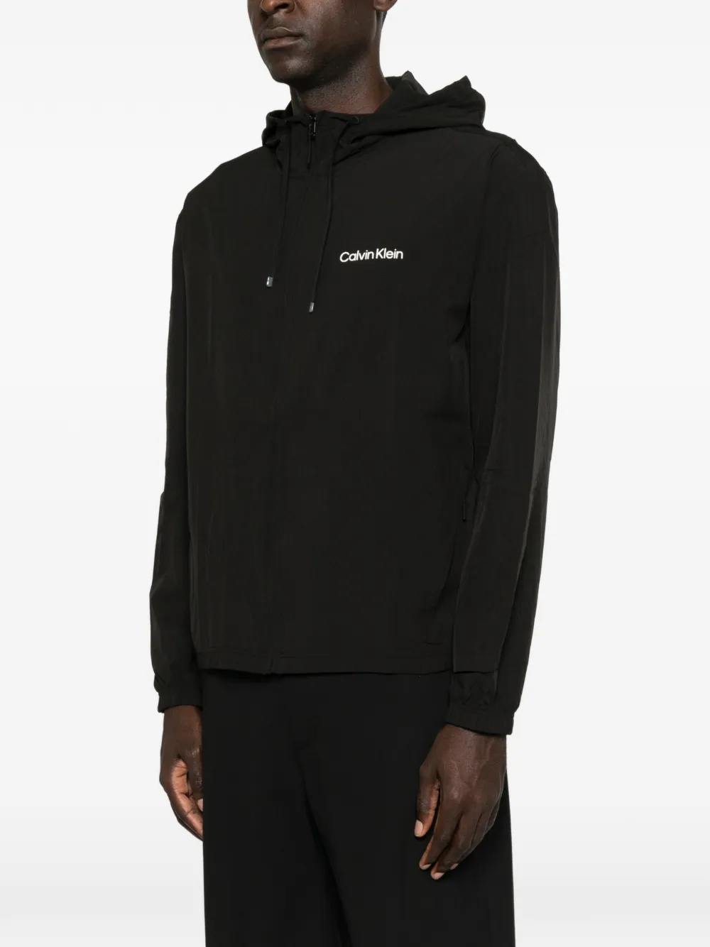 Calvin Klein Jack met capuchon en rits Zwart