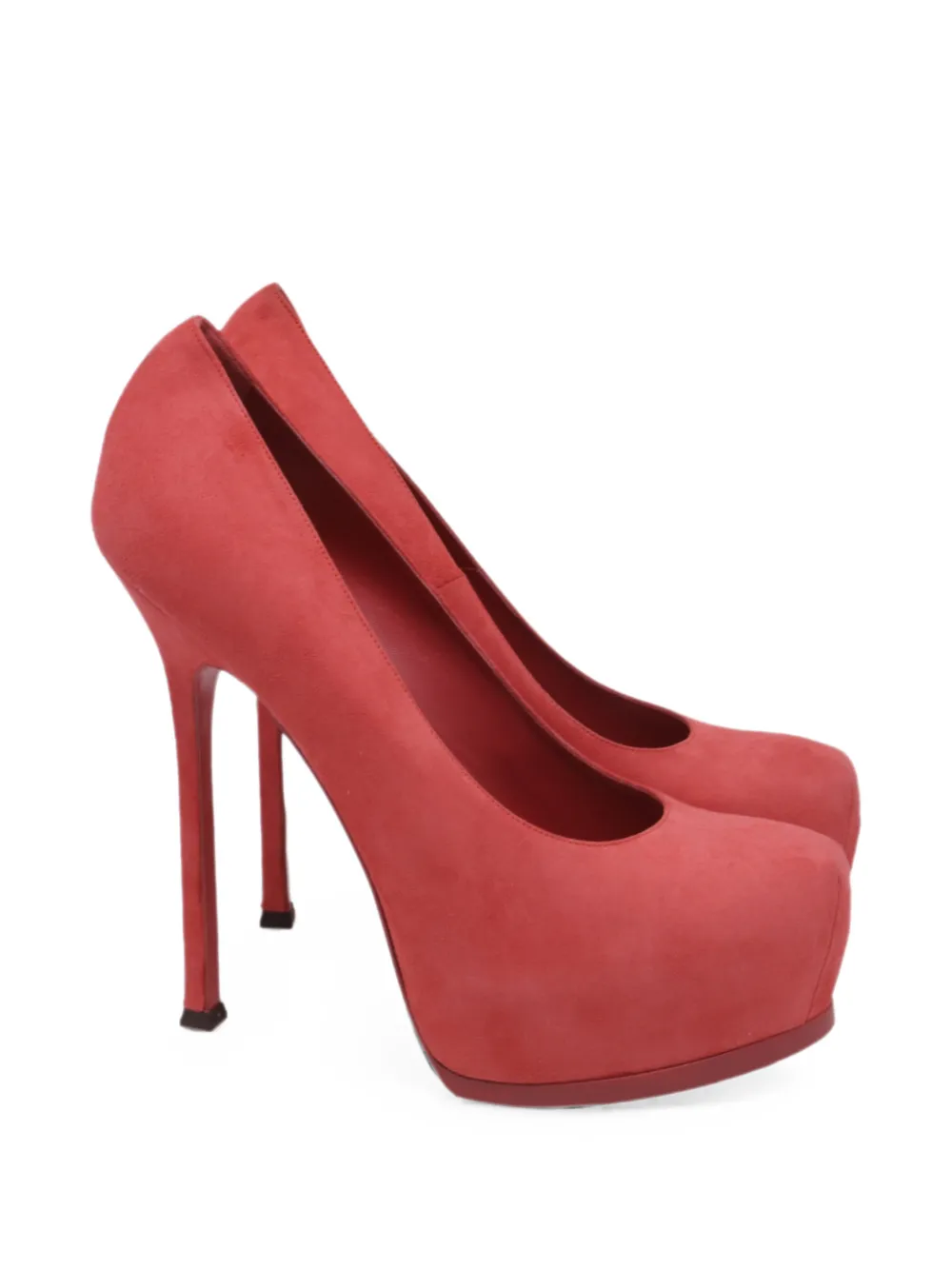 Saint Laurent Pre-Owned Tribtoo platform pumps - Rot