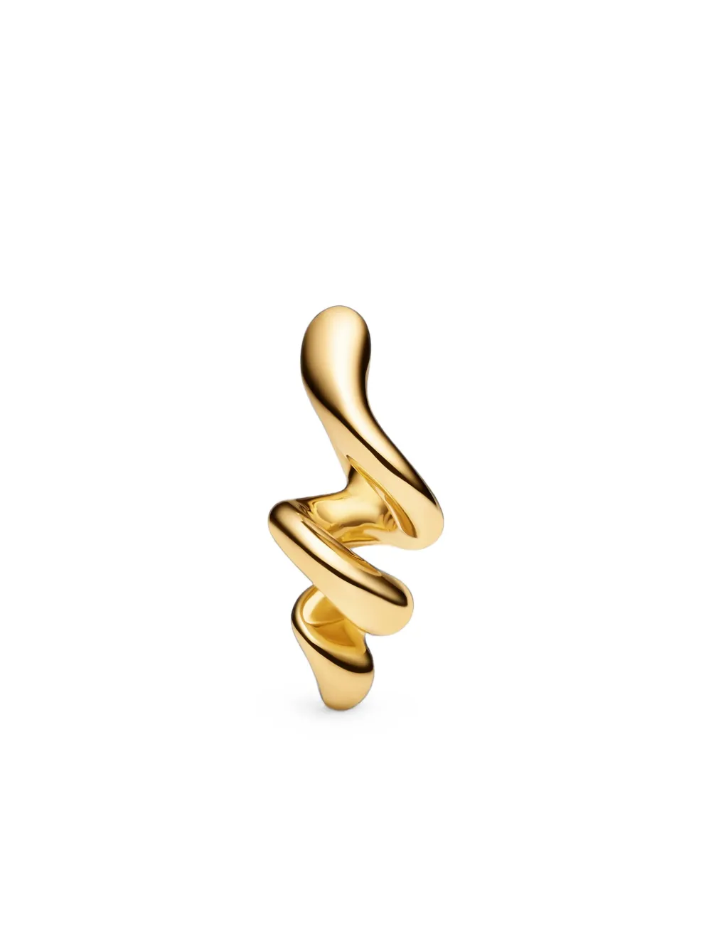 Maria Black Coil Huggie earring - Gold