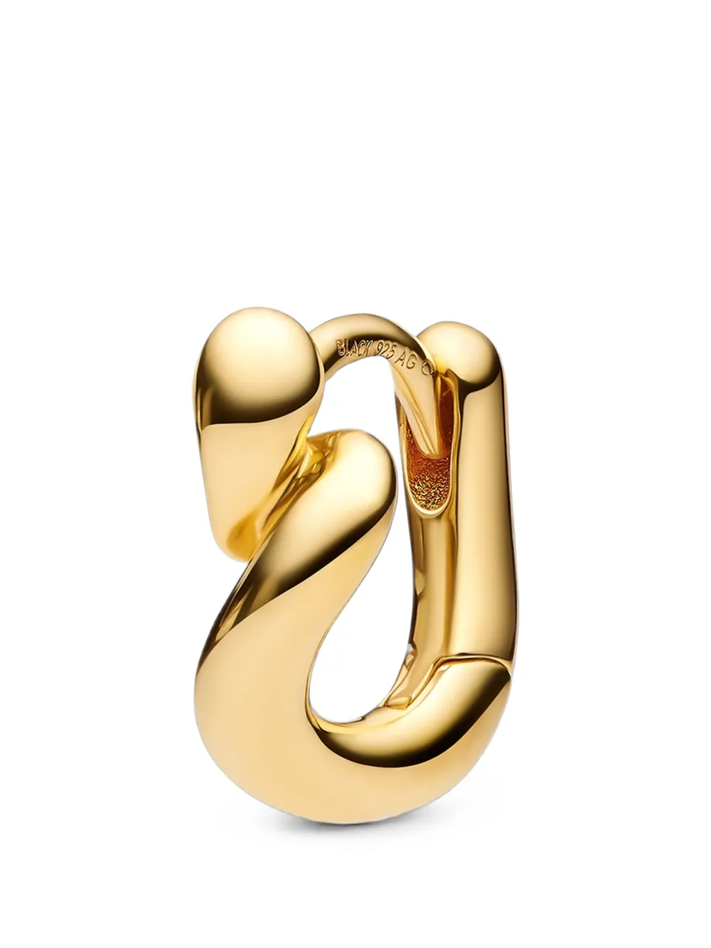 Maria Black Whirl Huggie Ohrringe - Gold