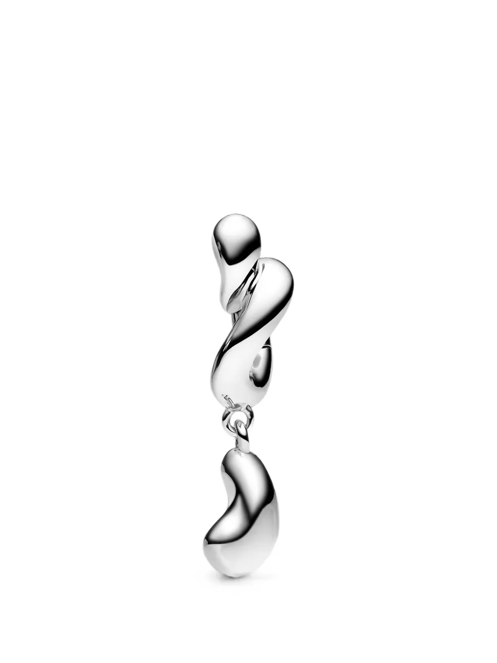 Maria Black Whirl Drop huggie earring - Silber
