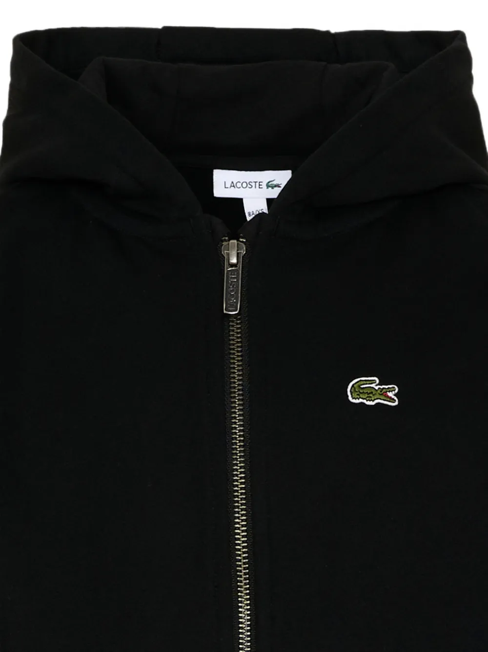 Lacoste Kids Hoodie met rits Zwart