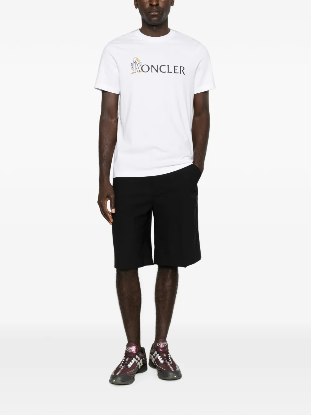 Moncler logo-print short-sleeve T-shirt Wit