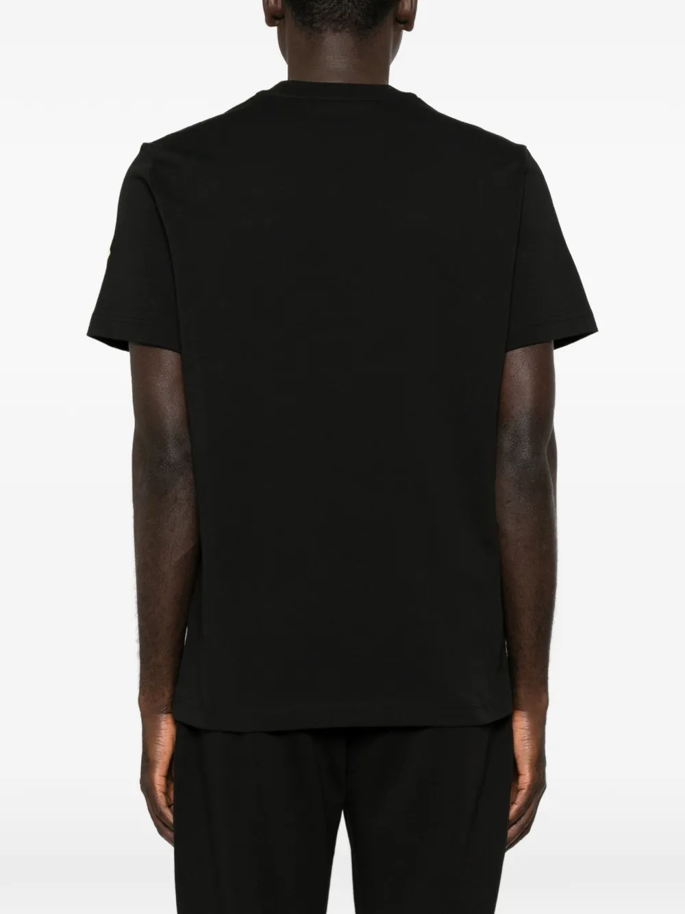 Moncler Katoenen T-shirt met logopatch Zwart