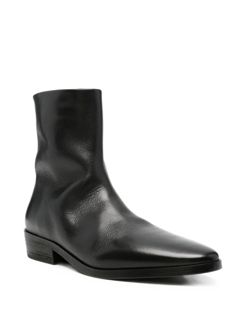 Marsèll side-zip leather ankle boots Zwart