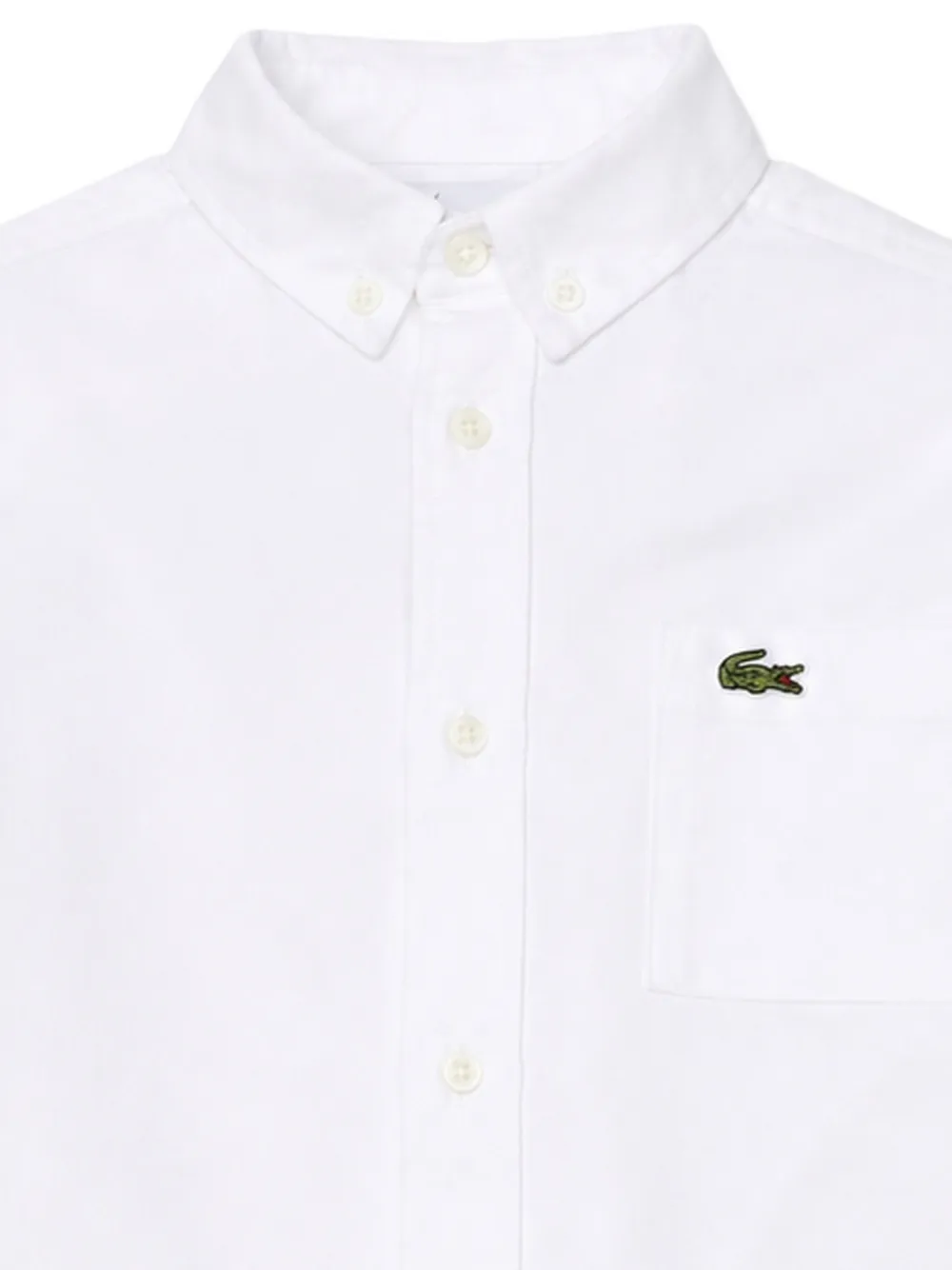 Lacoste Kids Shirt met logopatch Wit