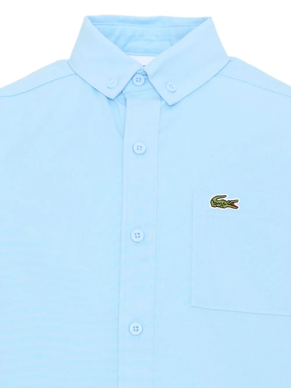 Lacoste Kids Shirt met logo-patch en button-downkraag Blauw