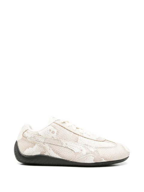 PUMA snakeskin-effect leather sneakers