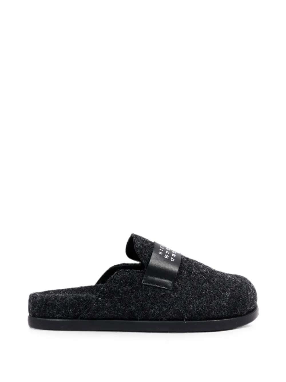 MM6 Maison Margiela Kids logo-patch slippers Grijs