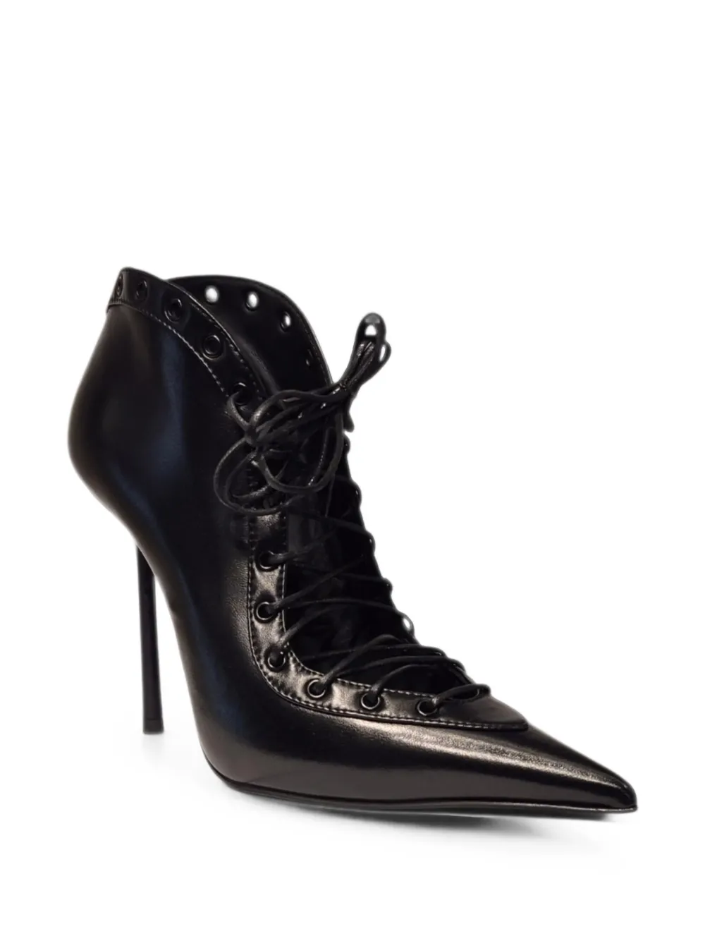 Le Silla Colette lace-up pointed-toe pumps Zwart