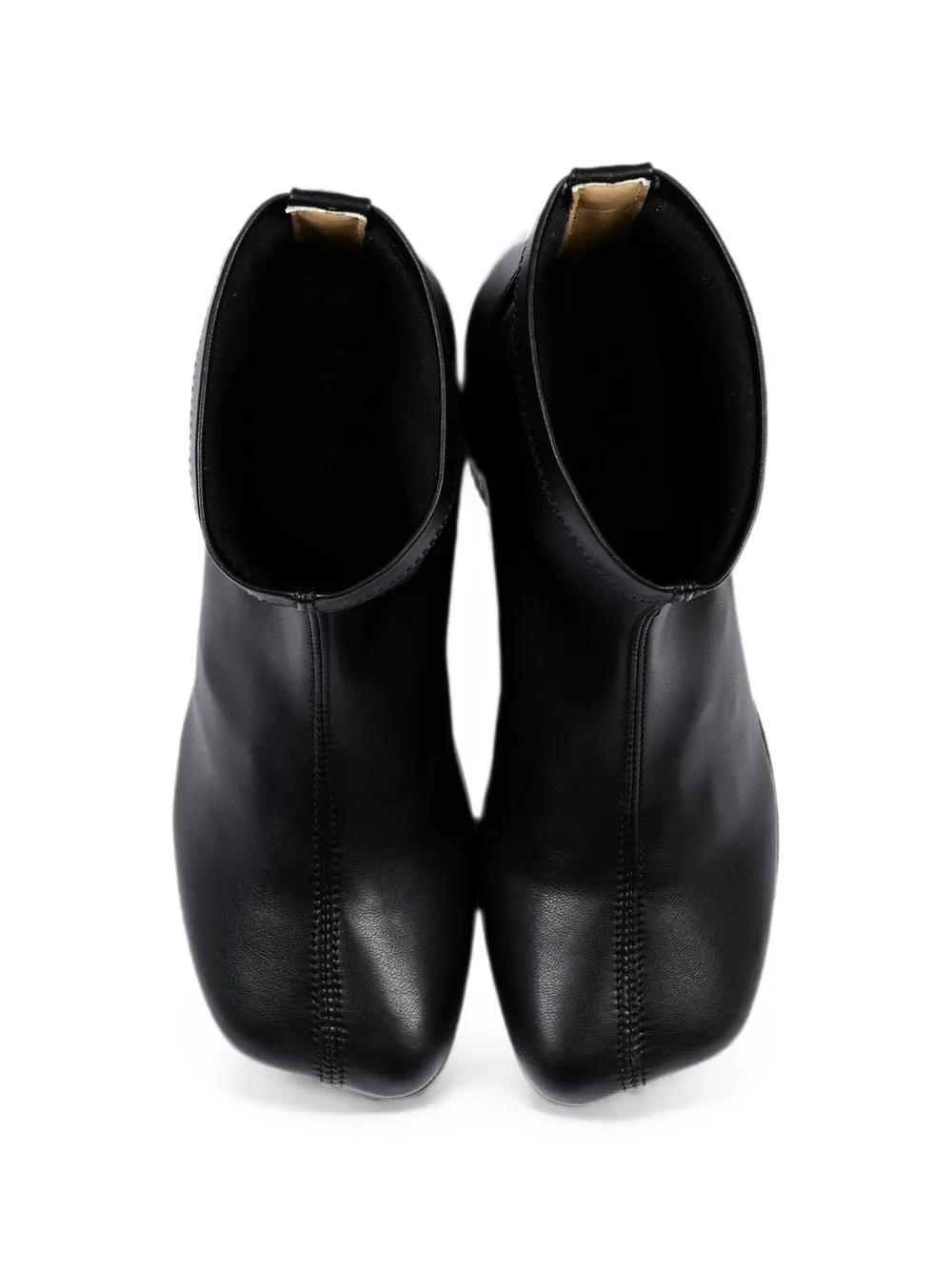 MM6 Maison Margiela Kids logo-patch leather boots Zwart