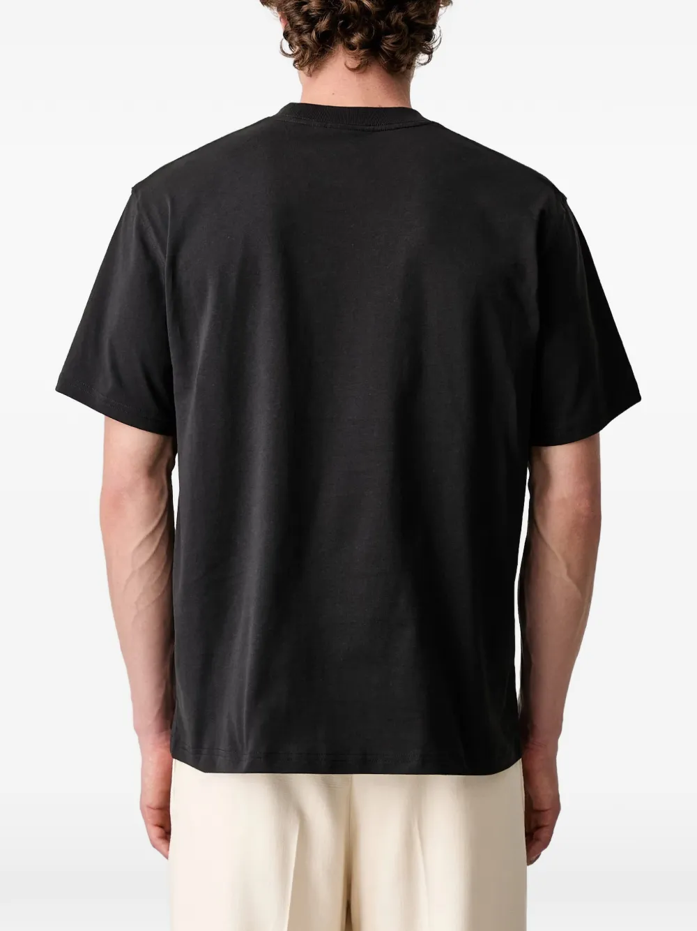 Barbour Pin badge graphic-print T-shirt Zwart