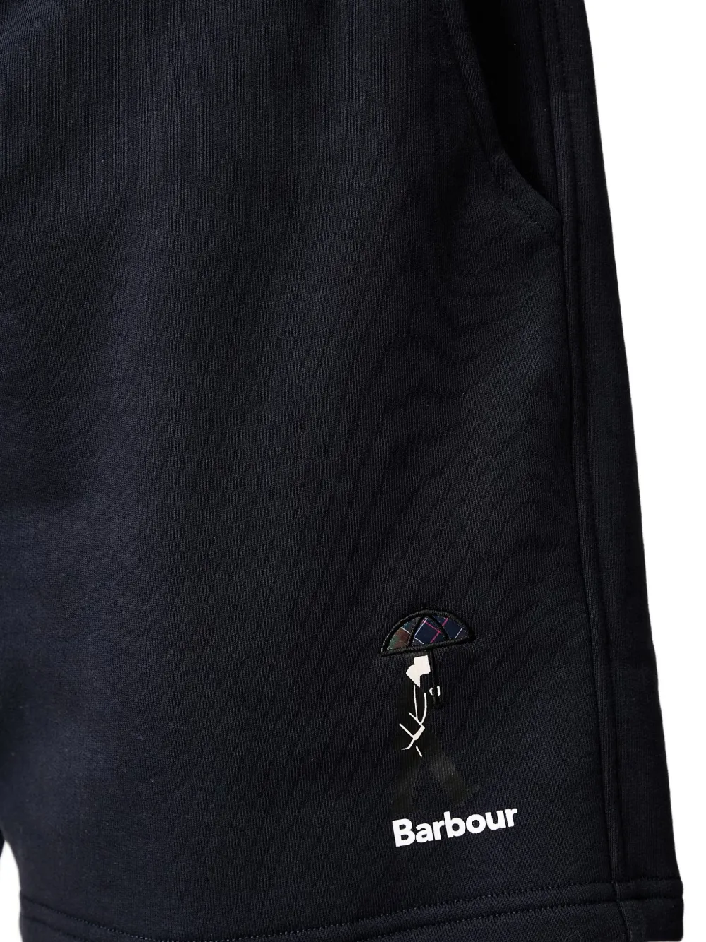 Barbour Shorts met logoprint Zwart