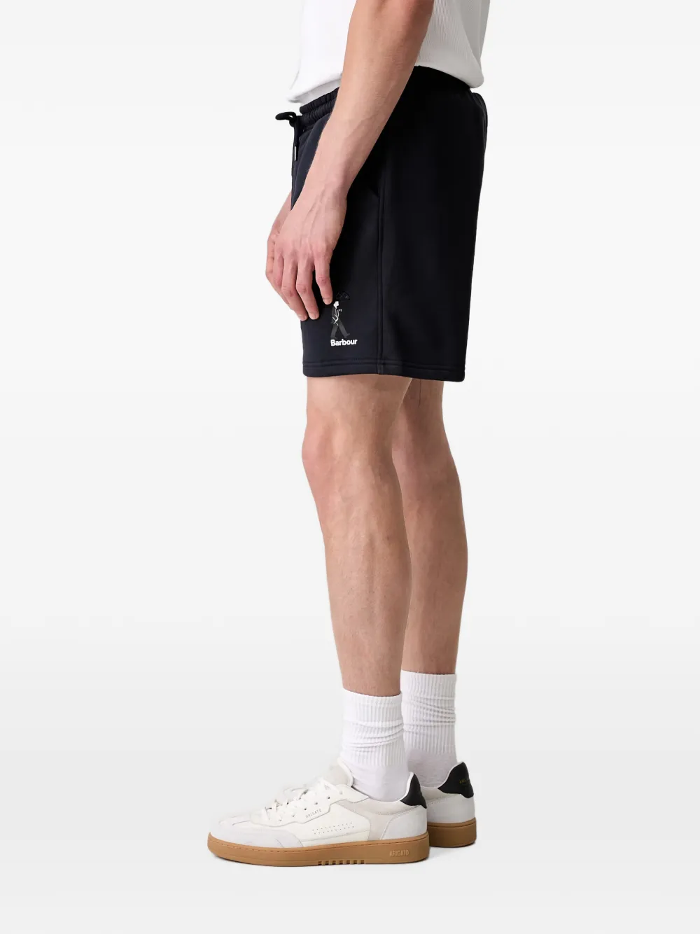 Barbour Shorts met logoprint Zwart