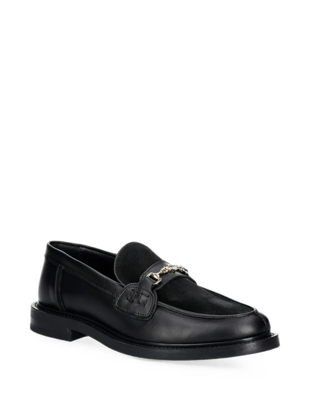 Filling Pieces horsebit panelled loafers Zwart