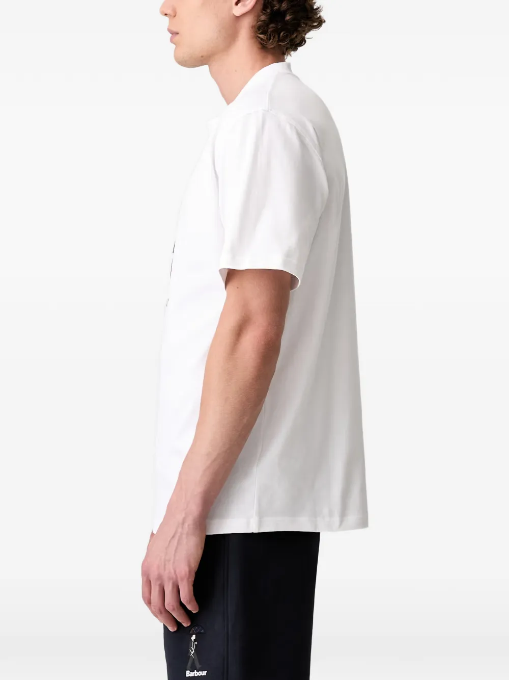 Barbour T-shirt met logoprint Wit
