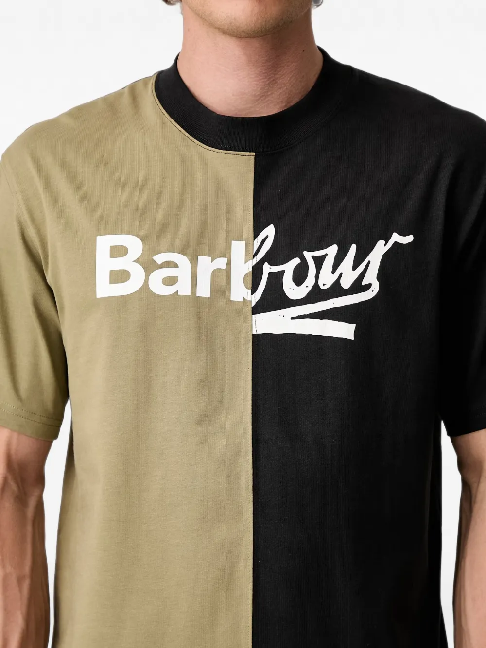 Barbour T-shirt met logoprint Zwart