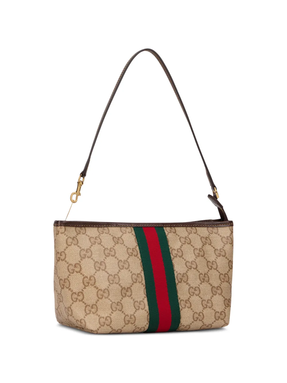 Gucci Kleine buidel met band en Web Beige