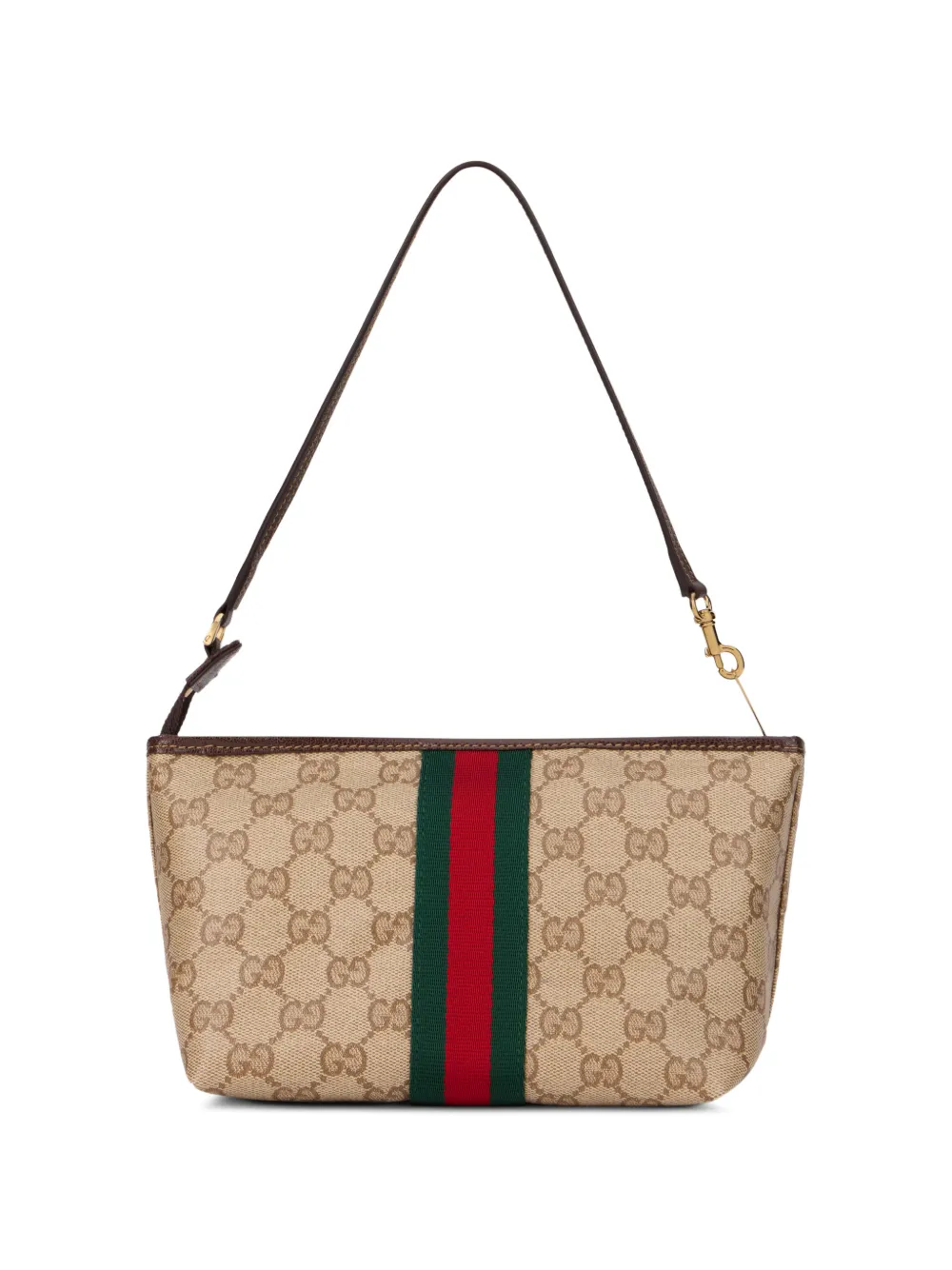 Gucci Kleine buidel met band en Web Beige