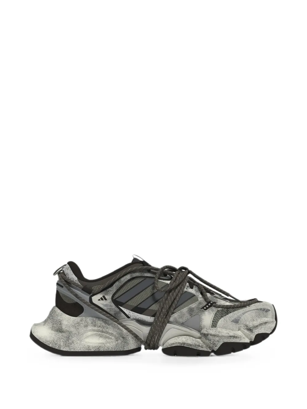 adidas XLG Runner Deluxe 2.0 panelled distressed sneakers - Grigio