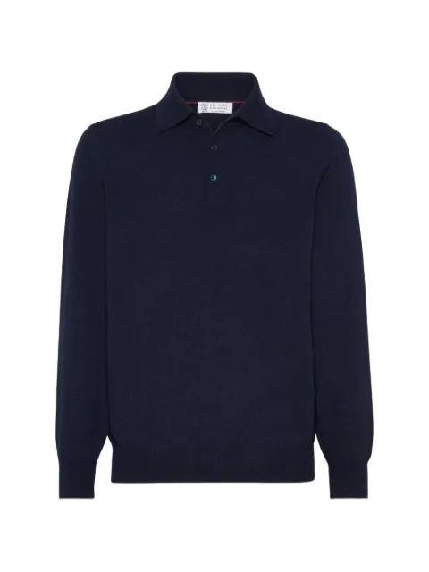 Brunello Cucinelli cashmere knit polo shirt