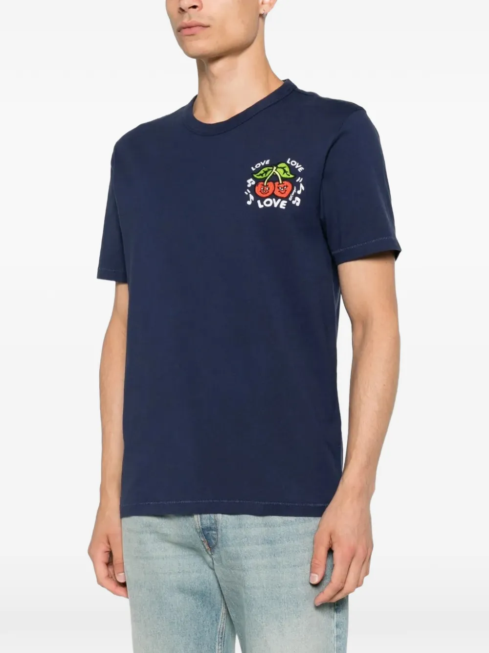 Kenzo Loves T-shirt met kersenprint Blauw