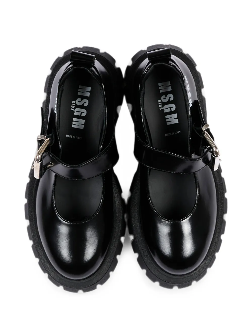 MSGM Kids Loafers met chunky zool en gespsluiting Zwart