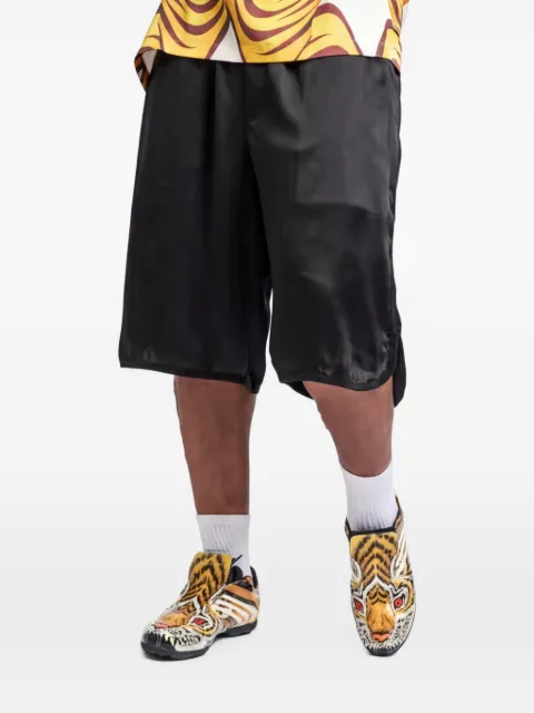 Y-3 logo-print drawstring track shorts