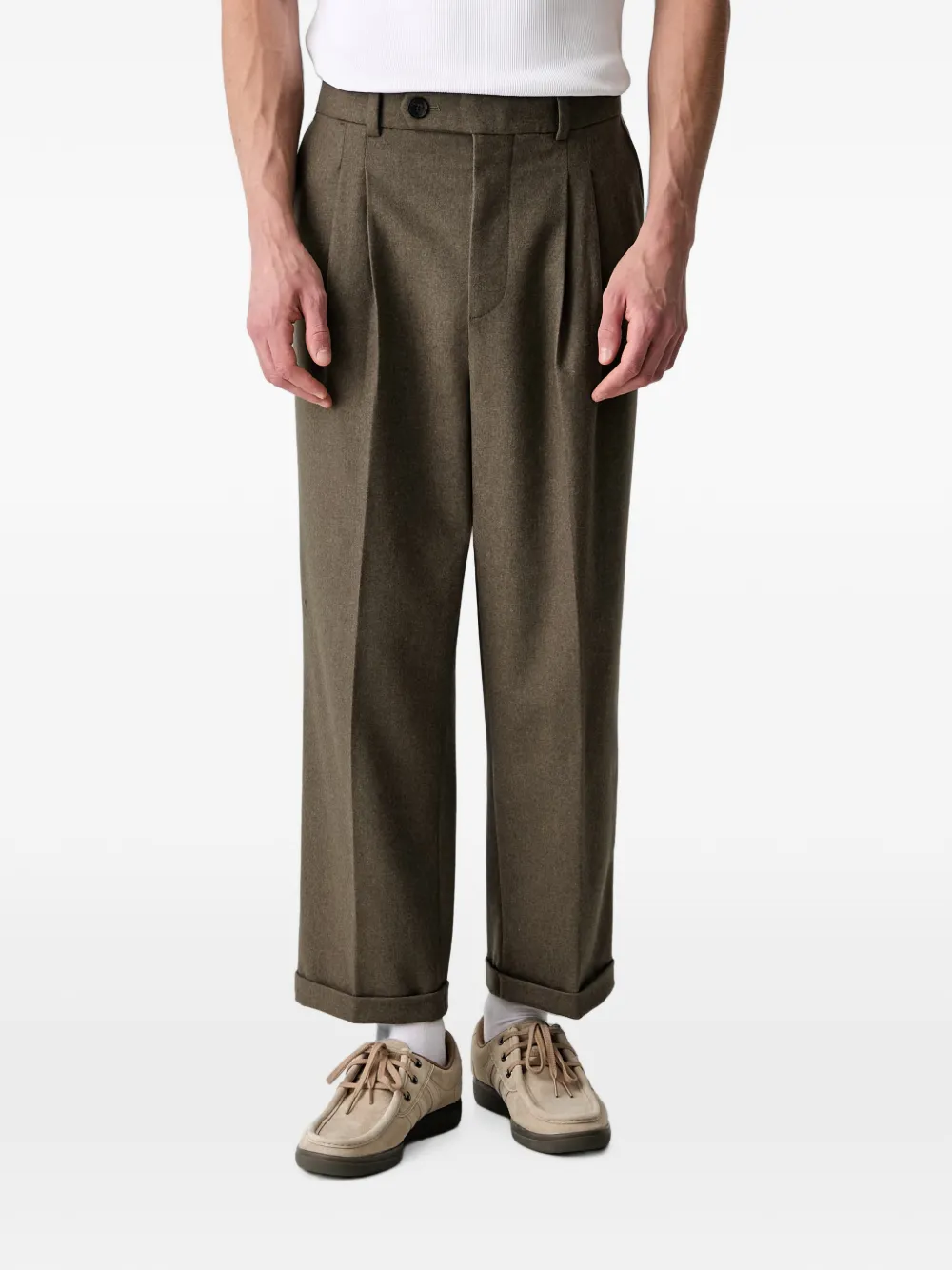 Drôle De Monsieur Bundfaltenhose mit Umschlag - Braun