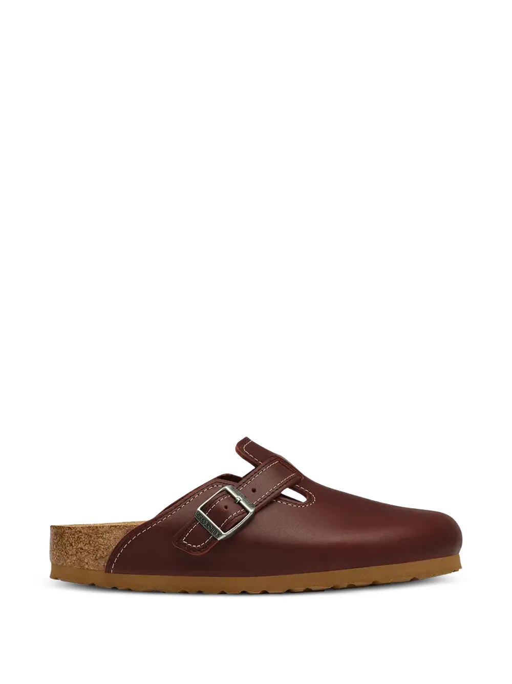 Birkenstock Boston Workwear leather buckle-strap mules - unisex - Calf Leather/Calf Leather/Cork/Polyethylene vinyl acetate (PEVA) - 39 Regular -