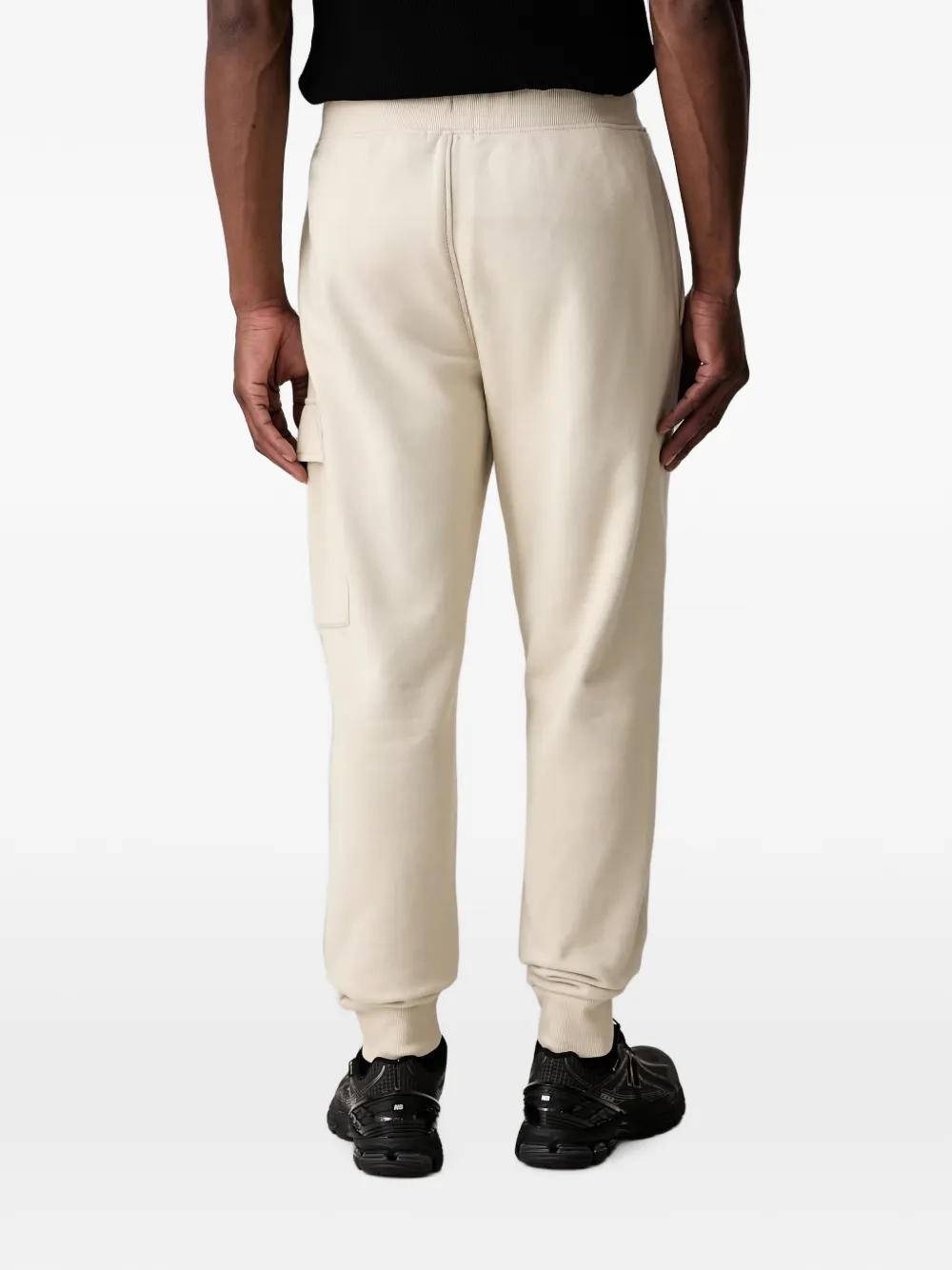 C.P. Company Diagonal Raised Fleece Lens cargo trainingsbroek Beige