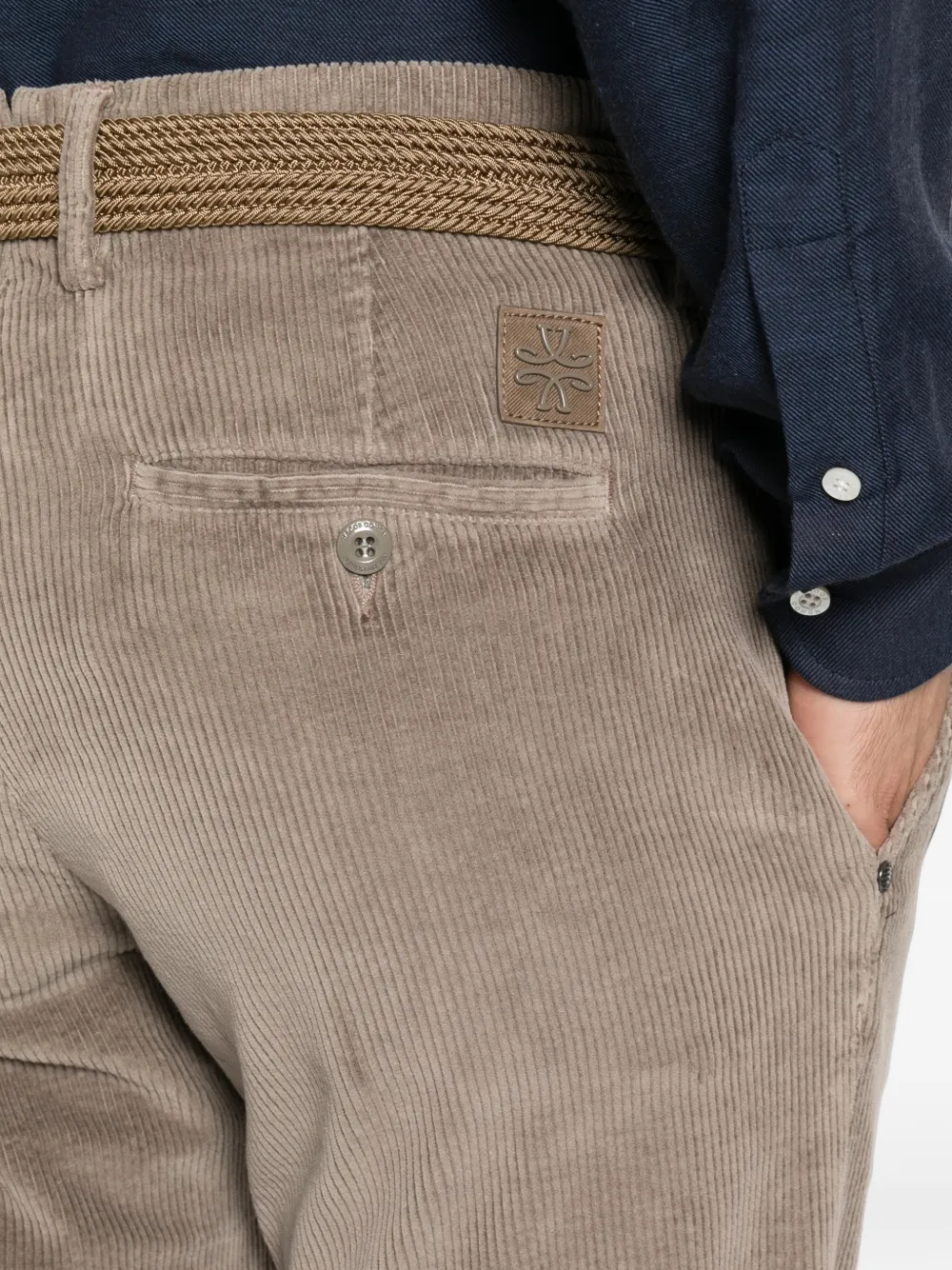 Jacob Cohën Bobby ribfluwelen chino Grijs