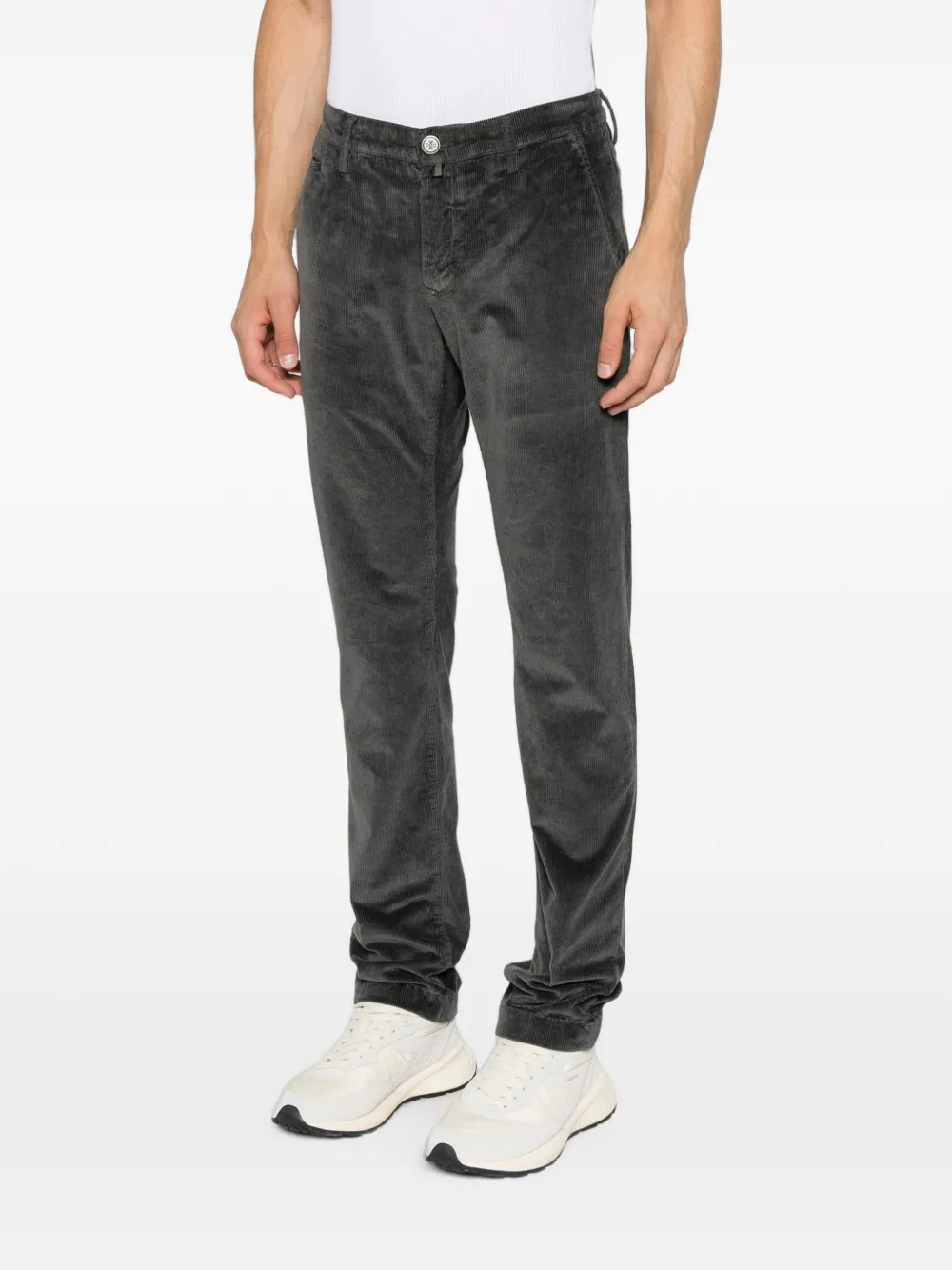 Jacob Cohën Bobby ribfluwelen chino Grijs