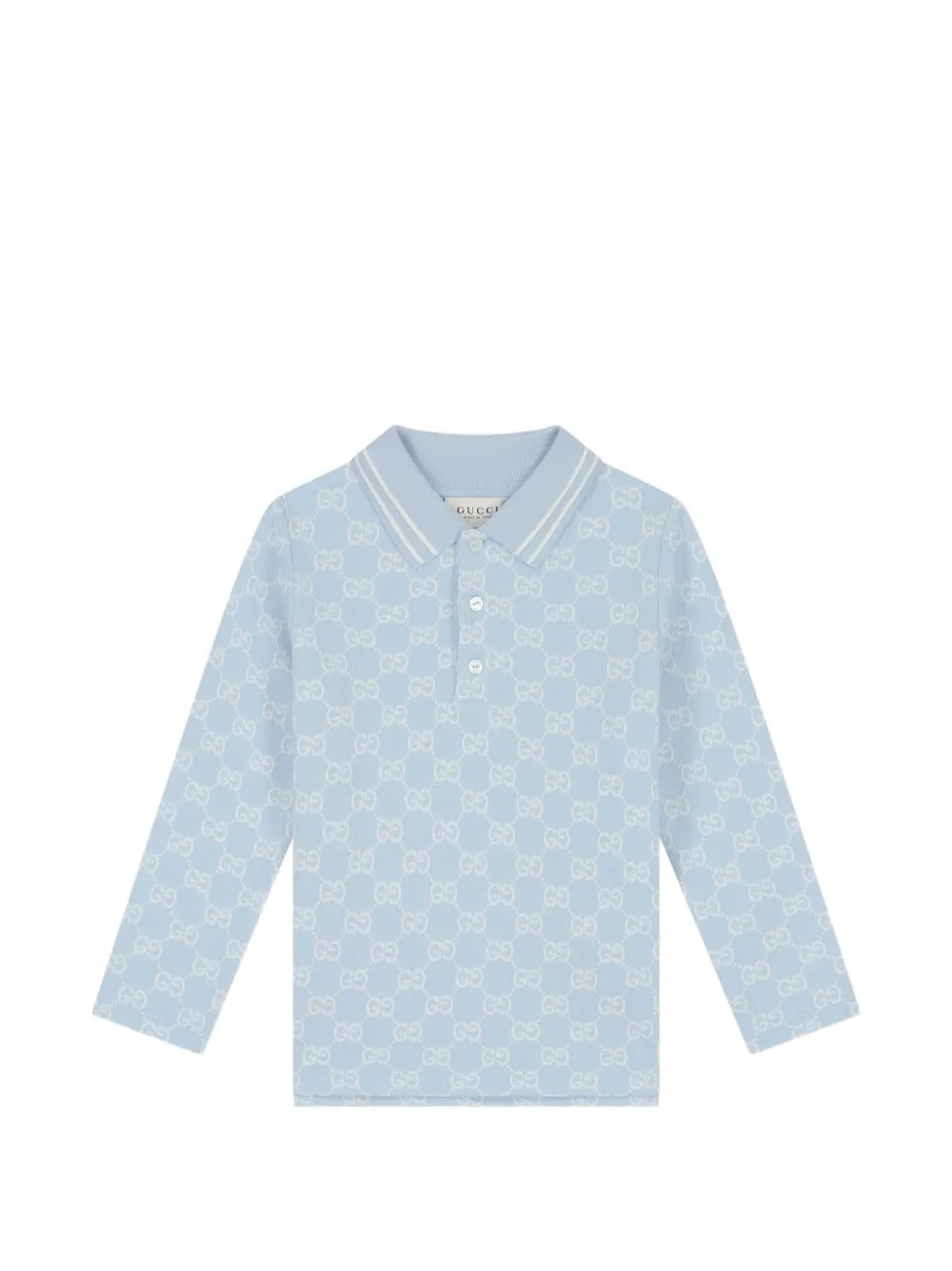 Gucci Kids GG モノグラム ポロシャツ | ブルー | FARFETCH JP