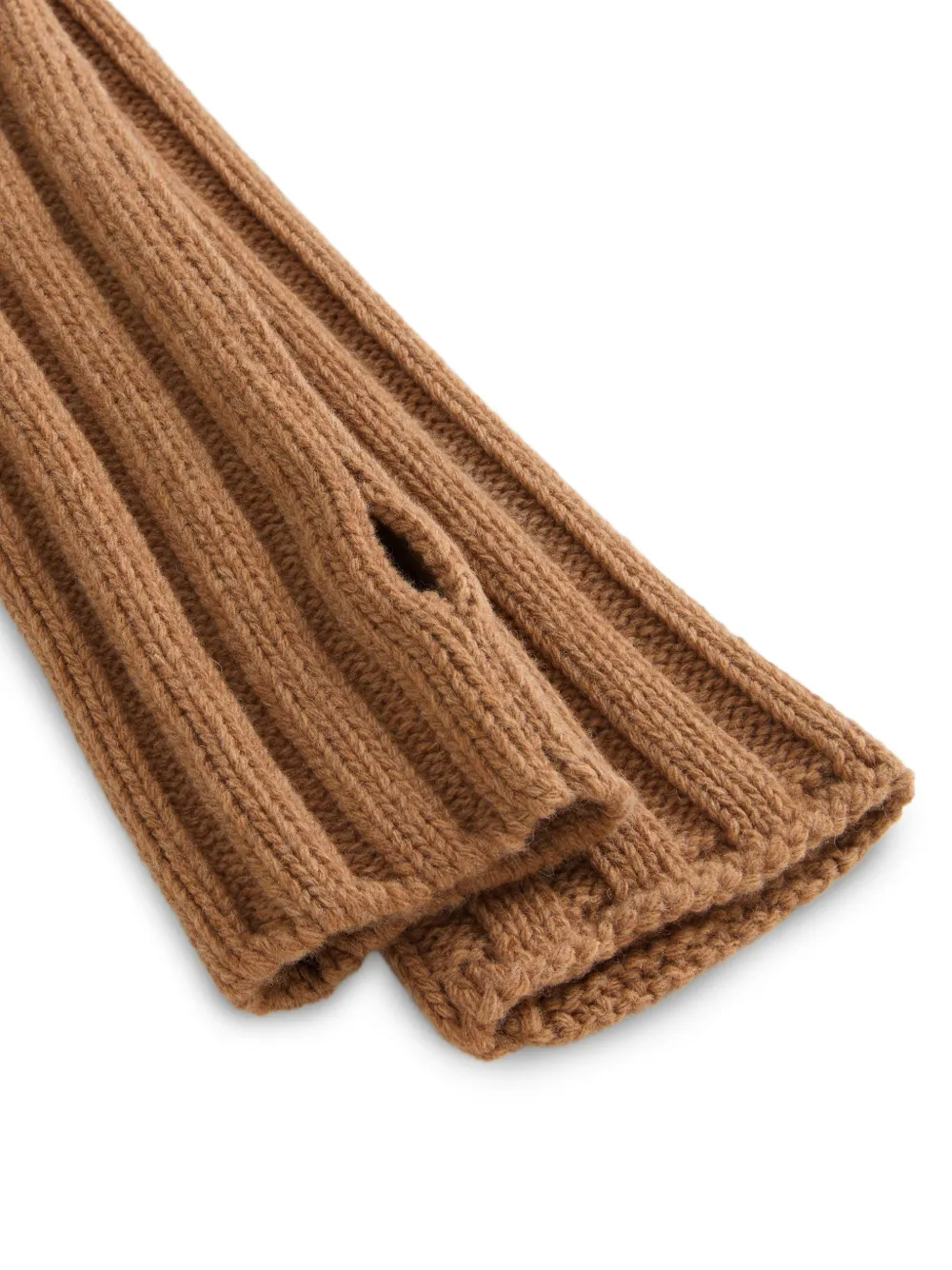 Woolrich Ribgebreide handschoenen met duimgaten Bruin