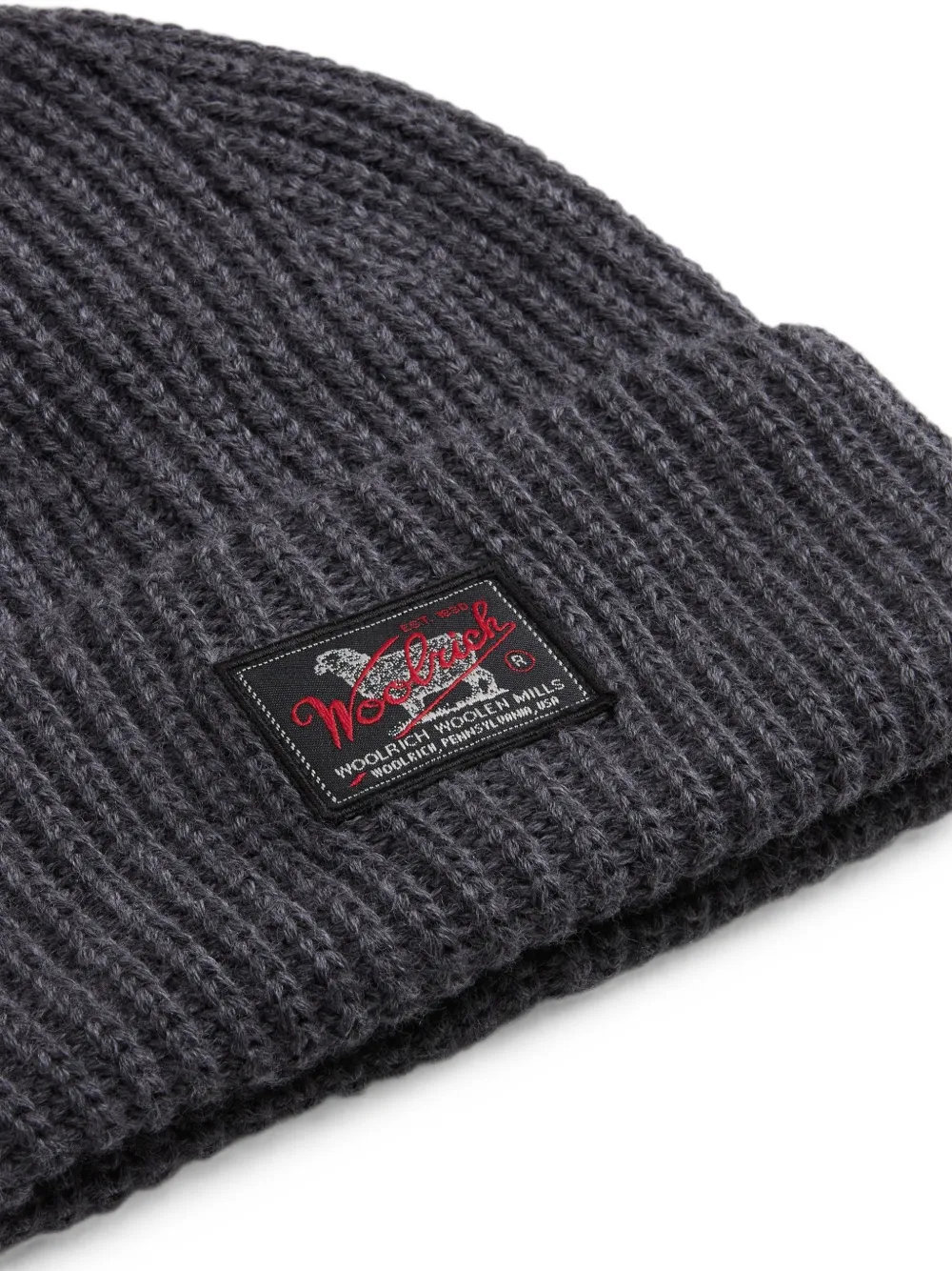 Woolrich Ribgebreide muts Grijs