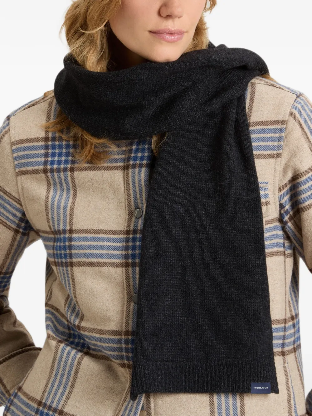Woolrich Ribgebreide muts en sjaal Grijs