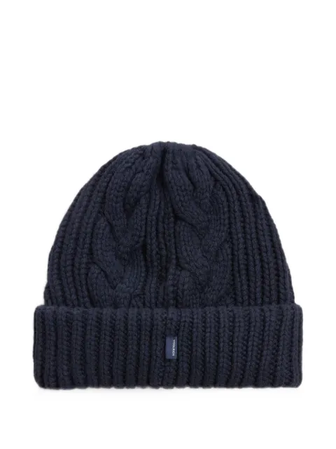 Woolrich cable-knit ribbed-trim beanie hat