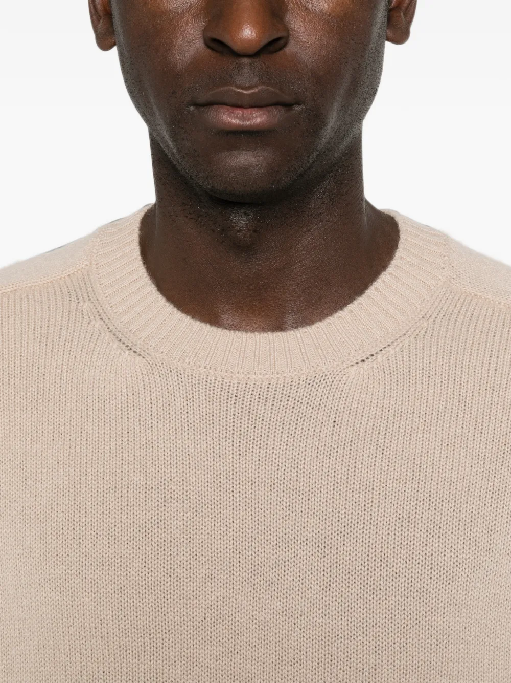 Boglioli crew-neck ribbed-trim sweater Beige