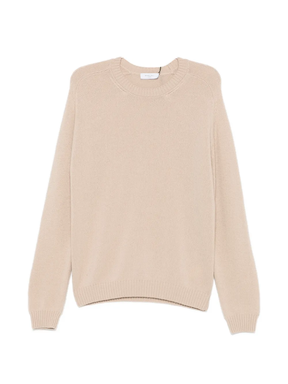 Boglioli crew-neck ribbed-trim sweater - Nude