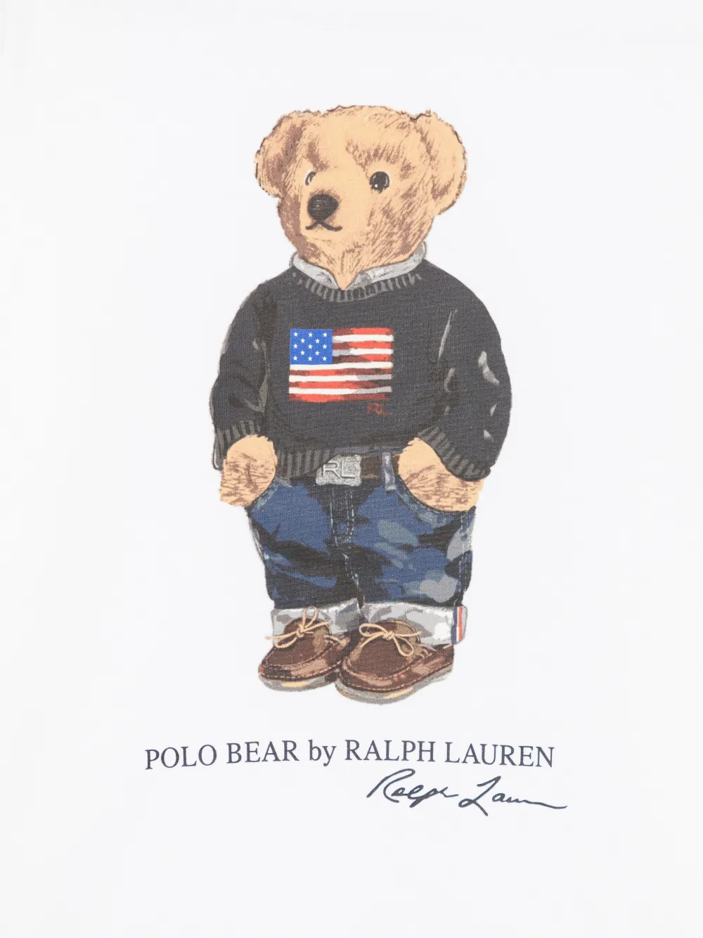 POLO RALPH LAUREN KIDS T-shirt met teddybeerprint Wit