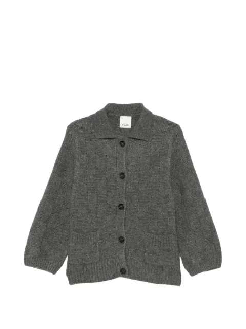 Allude checkerboard-knit cardigan