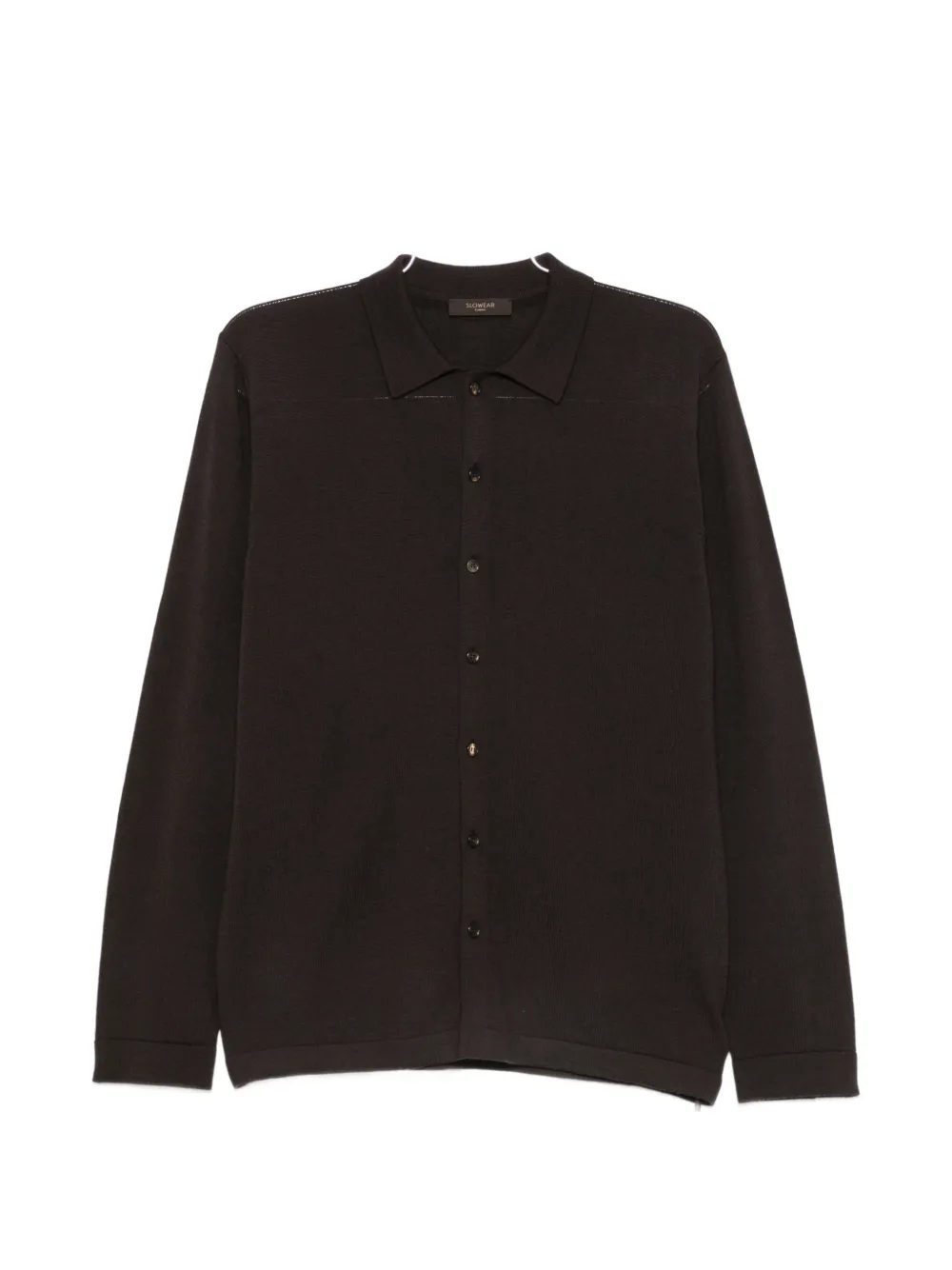Zanone fine-knit long-sleeved shirt - Marrone